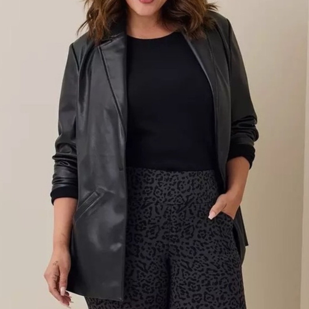MAKE AN OFFER - TORRID Faux Leather Blazer Jacket